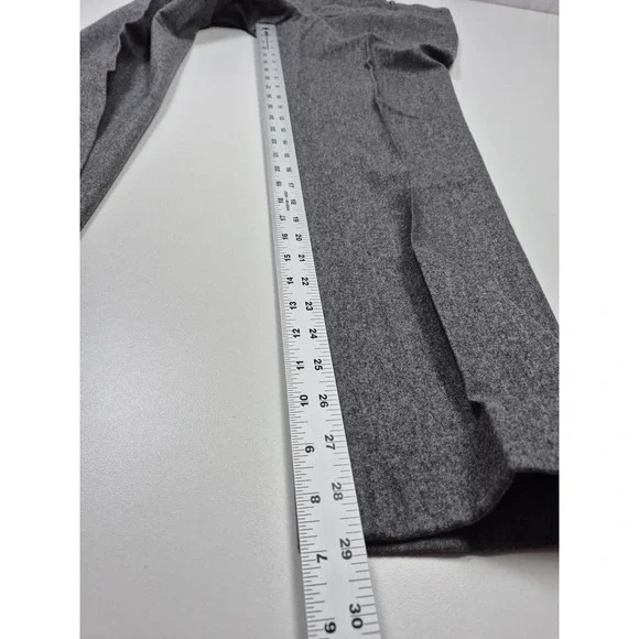Rota Pantaloni Pants Mens 31x29 Gray Wool Flannel Flat Front Cuffed Italy 46